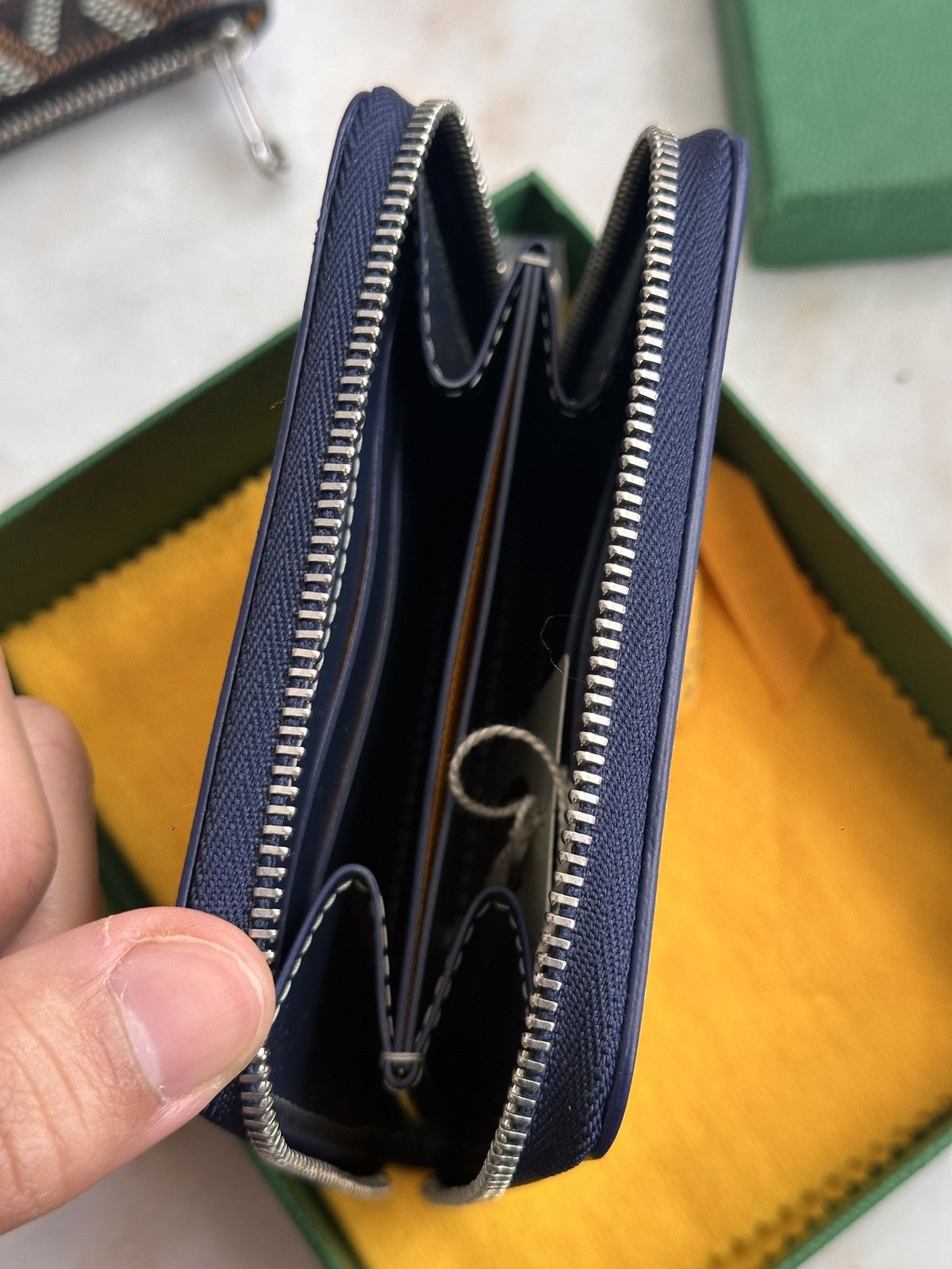 Goyard Goyard Matignon PM Wallet - Navy Size ONE SIZE - 4 Thumbnail