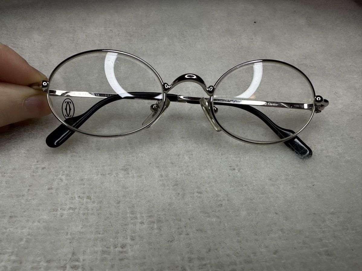 image of Cartier Glasses Round in Silver, Men's