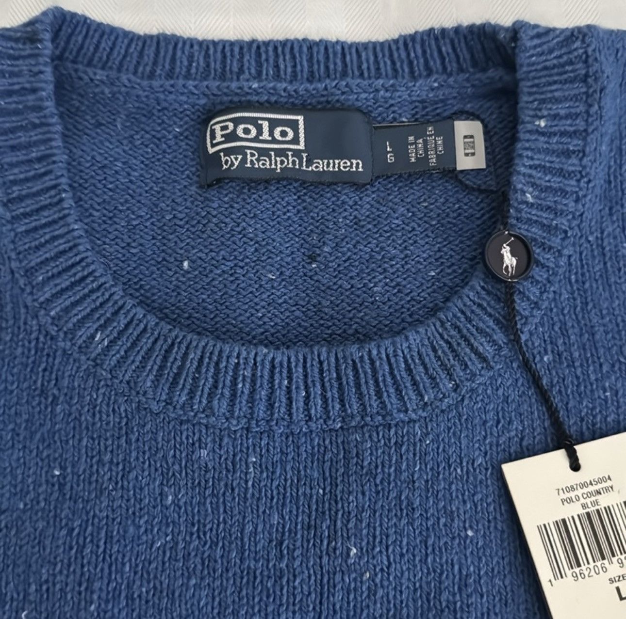 Polo Ralph Lauren Polo Ralph Lauren Heather Cotton Pocket Crew Neck Sweater Size US L / EU 52-54 / 3 - 2 Thumbnail