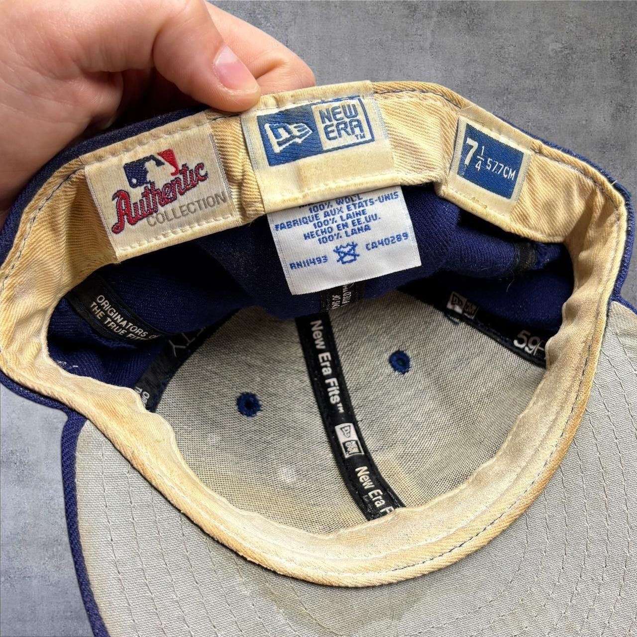 New Era × Vintage Vintage Los Angeles Dodgers Wool Hat Size ONE SIZE - 5 Thumbnail