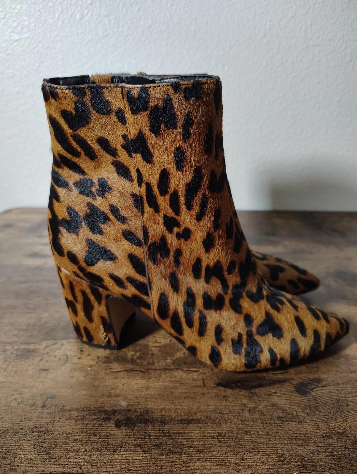 Sam Edelman Sam Edelman Cowhide animal print cheetah leopard brown boots Size US 8 / IT 38 - 2 Thumbnail