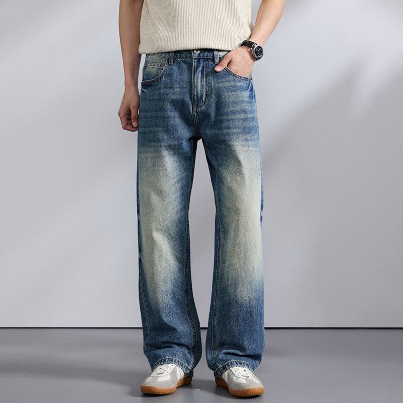 Vintage Men's Retro Loose-Fit Casual Straight-Leg Flared Jeans Size US 32 / EU 48 - 1 Thumbnail
