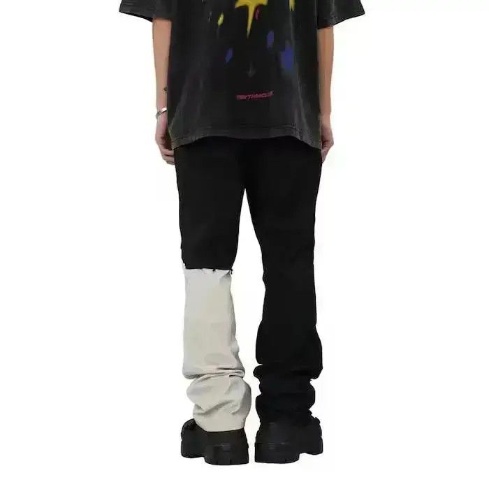 Japanese Brand Two Tone Distressed Stacked Denim Jeans Size US 34 / EU 50 - 2 Thumbnail