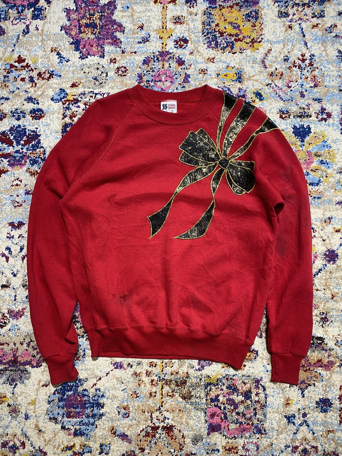 Lee 1989 Lee Sturdy Sweats Embroidered Ribbons Sweatshirts Size US L / EU 52-54 / 3 - 1 Thumbnail