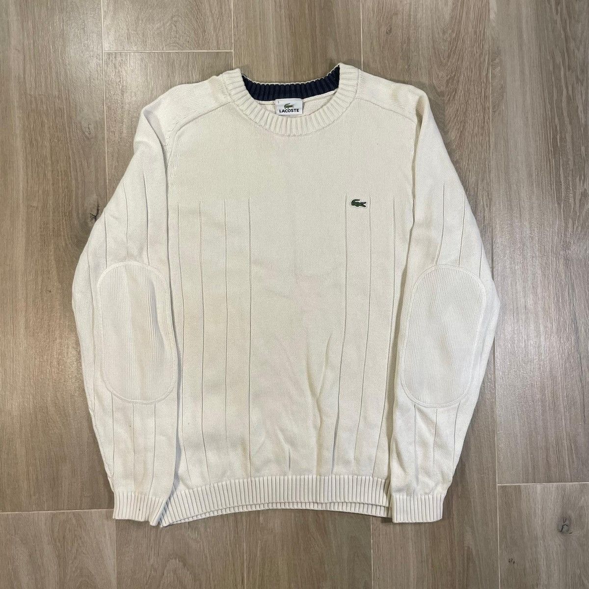 Lacoste Lacoste cream sweater jumper retro vintage 90s old money Size US S / EU 44-46 / 1 - 1 Thumbnail