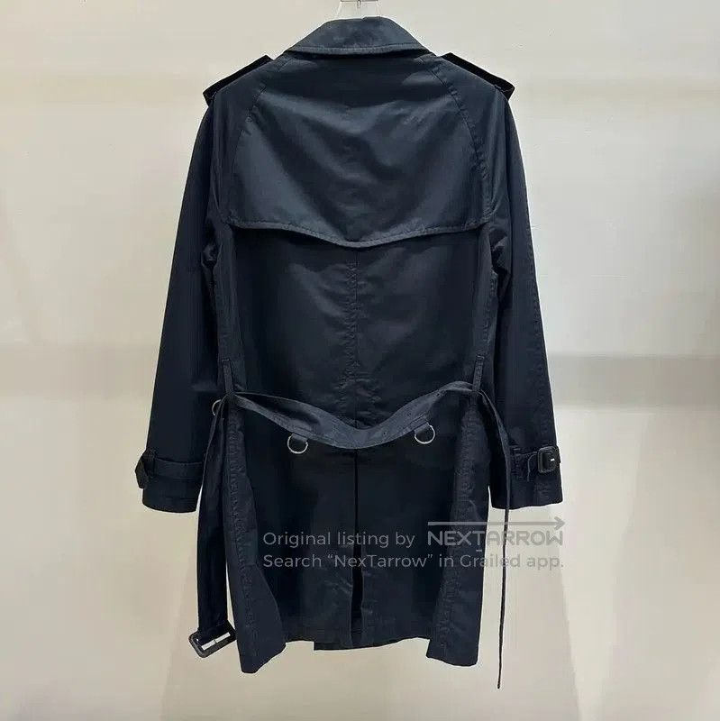 Burberry Burberry Long Black Cotton Double-Breasted Trench Coat. Size L / US 10 / IT 46 - 2 Thumbnail