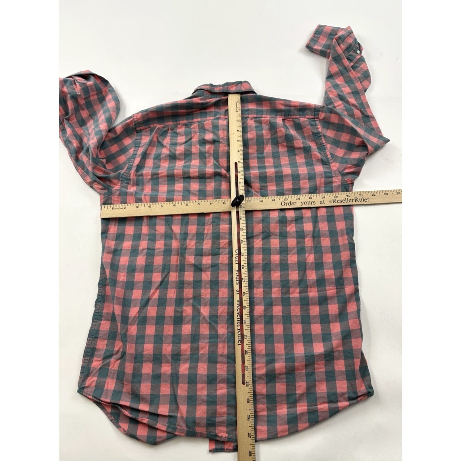 J.Crew J.Crew Shirt Mens Small Pink Gray Gingham Plaid Button Up Long Sleeve Size US S / EU 44-46 / 1 - 5 Thumbnail