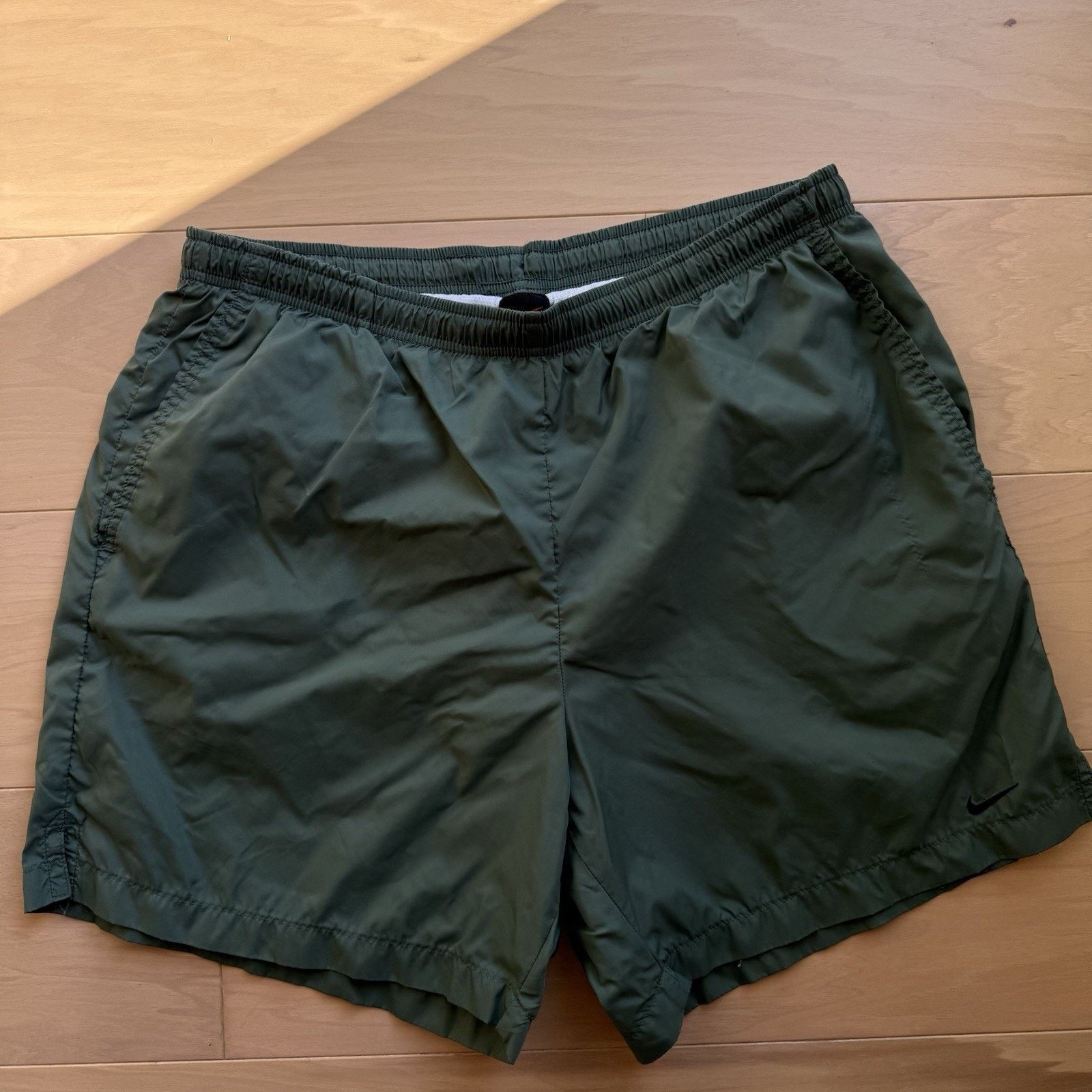 Nike × Vintage Vintage Nike Swim Trunks XL Green 90s Sportswear Lined Short Size US 34 / EU 50 - 3 Thumbnail
