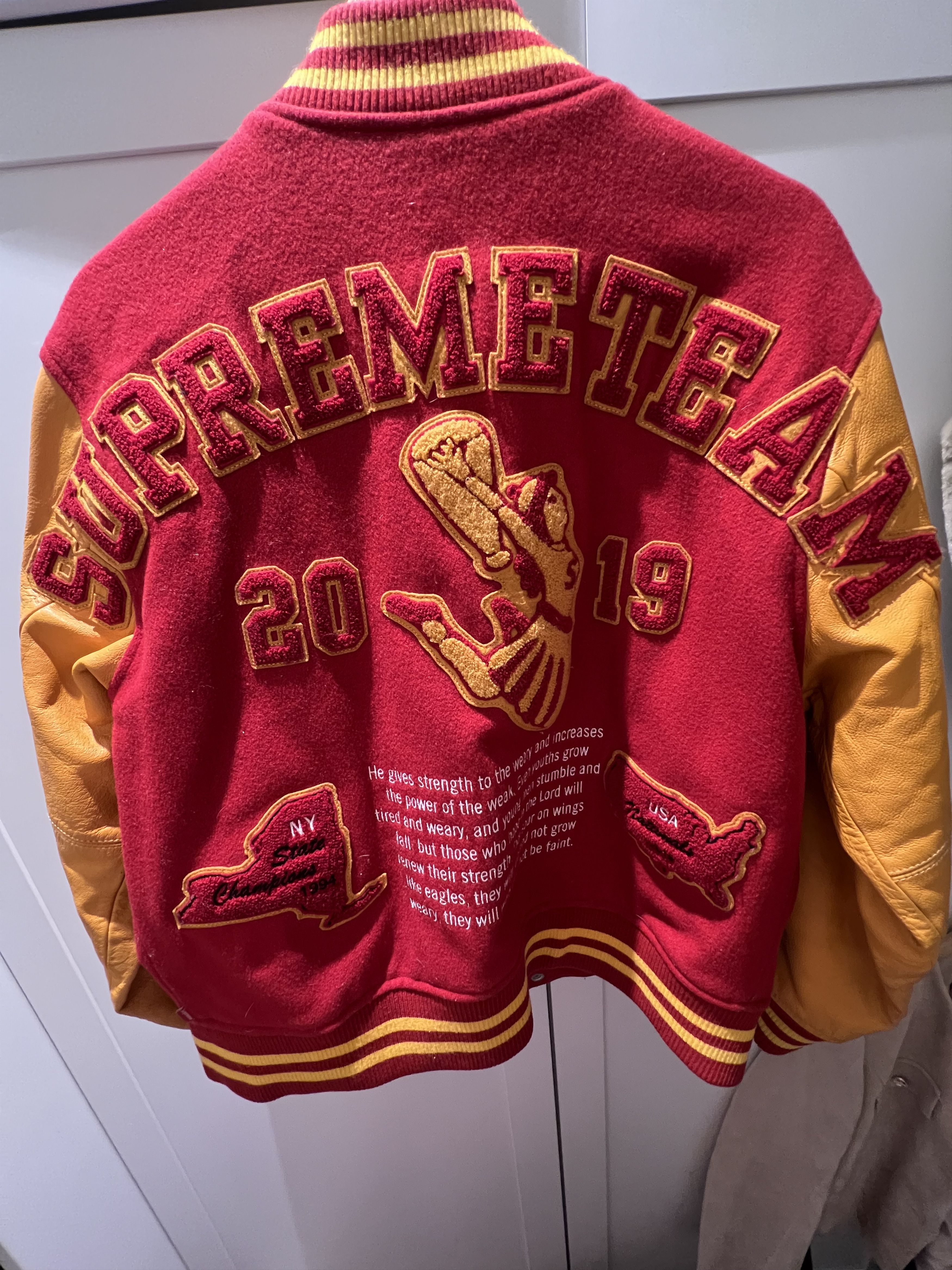 Supreme Supreme Academic Honors Varsity Jacket – Red/Gold Size US M / EU 48-50 / 2 - 4 Thumbnail