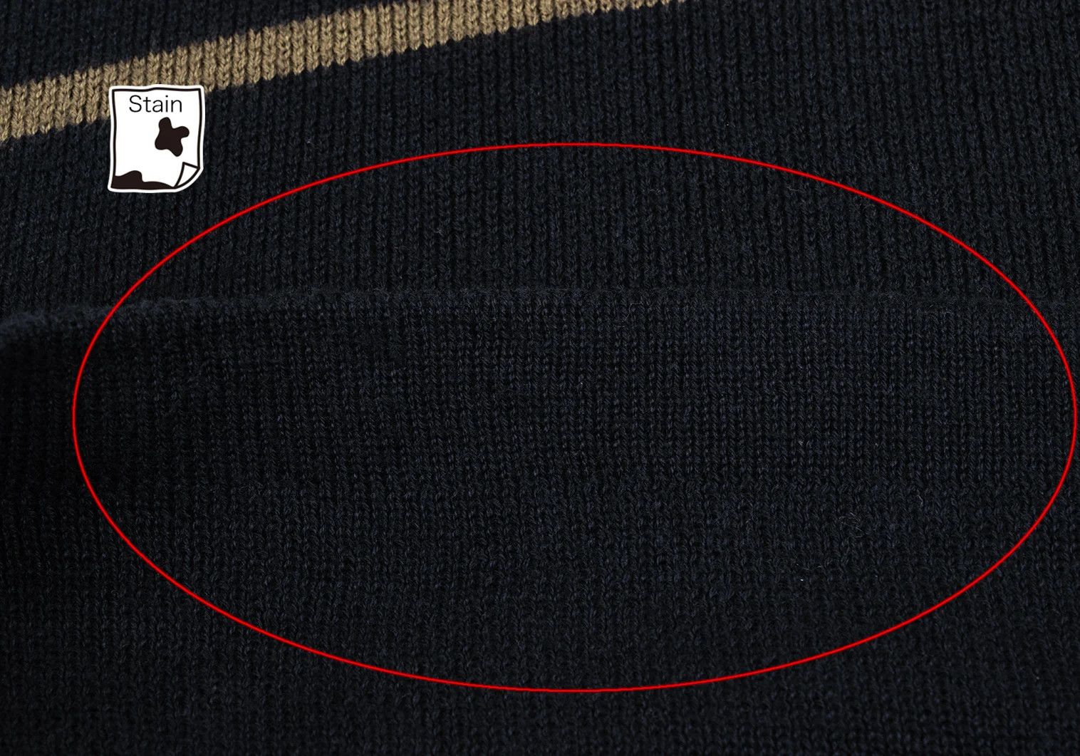 Jean Paul Gaultier Tower Print Striped Knit Sweater in Navy Khaki, Size 48 Size US M / EU 48-50 / 2 - 12 Thumbnail