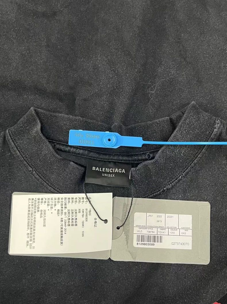 Balenciaga Balenciaga Logo monogrammed printed crew neck pullover sho Size US XXS / EU 40 - 5 Thumbnail