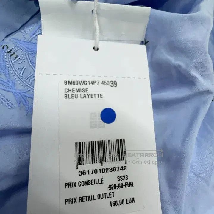 Givenchy GIVENCHY FW23 Point Collar Logo Print Layered Shirt. Size US XXS / EU 40 - 7 Thumbnail
