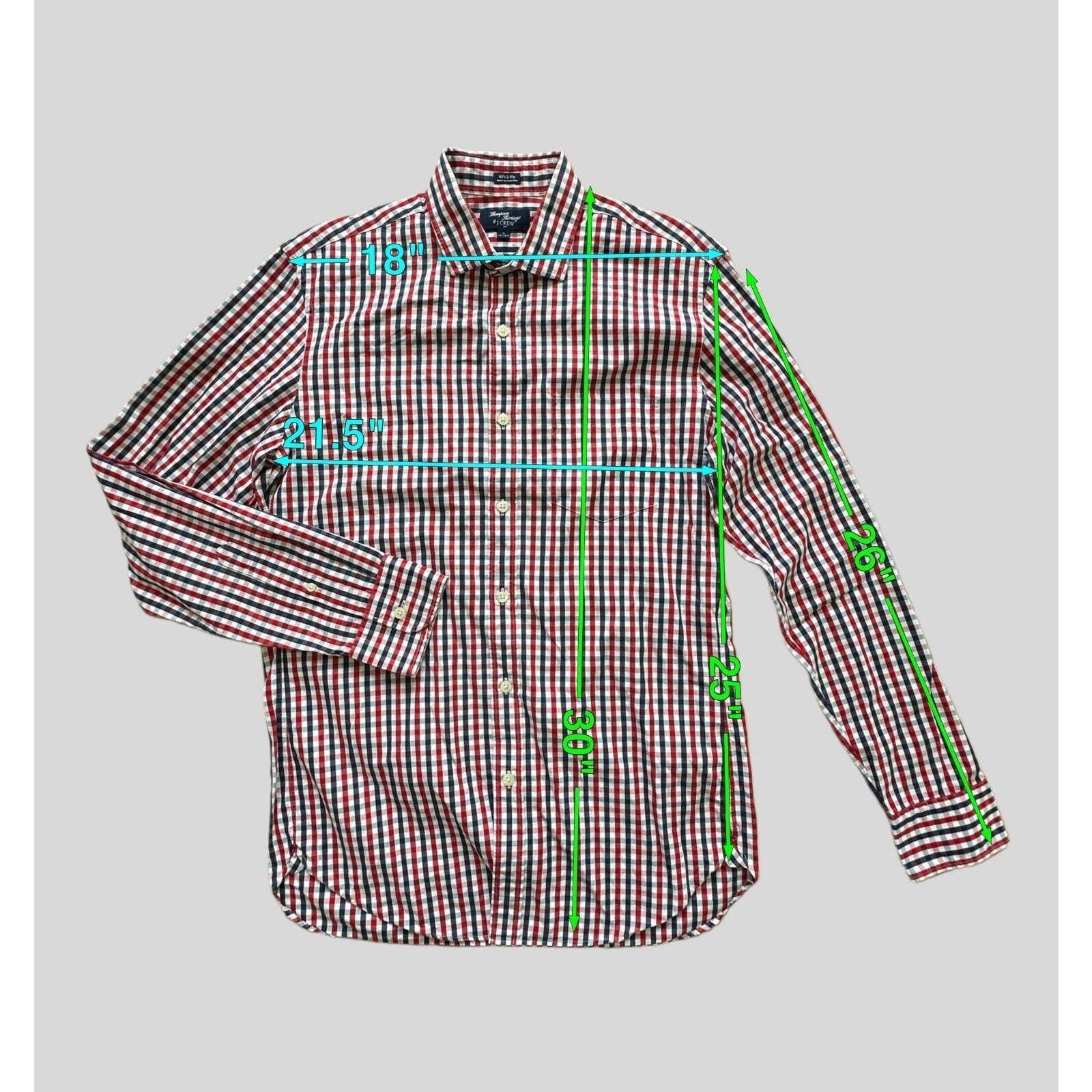 J.Crew Worn Twice J. Crew Thompson shirtings Men size M 15-15.5 Size US M / EU 48-50 / 2 - 2 Thumbnail