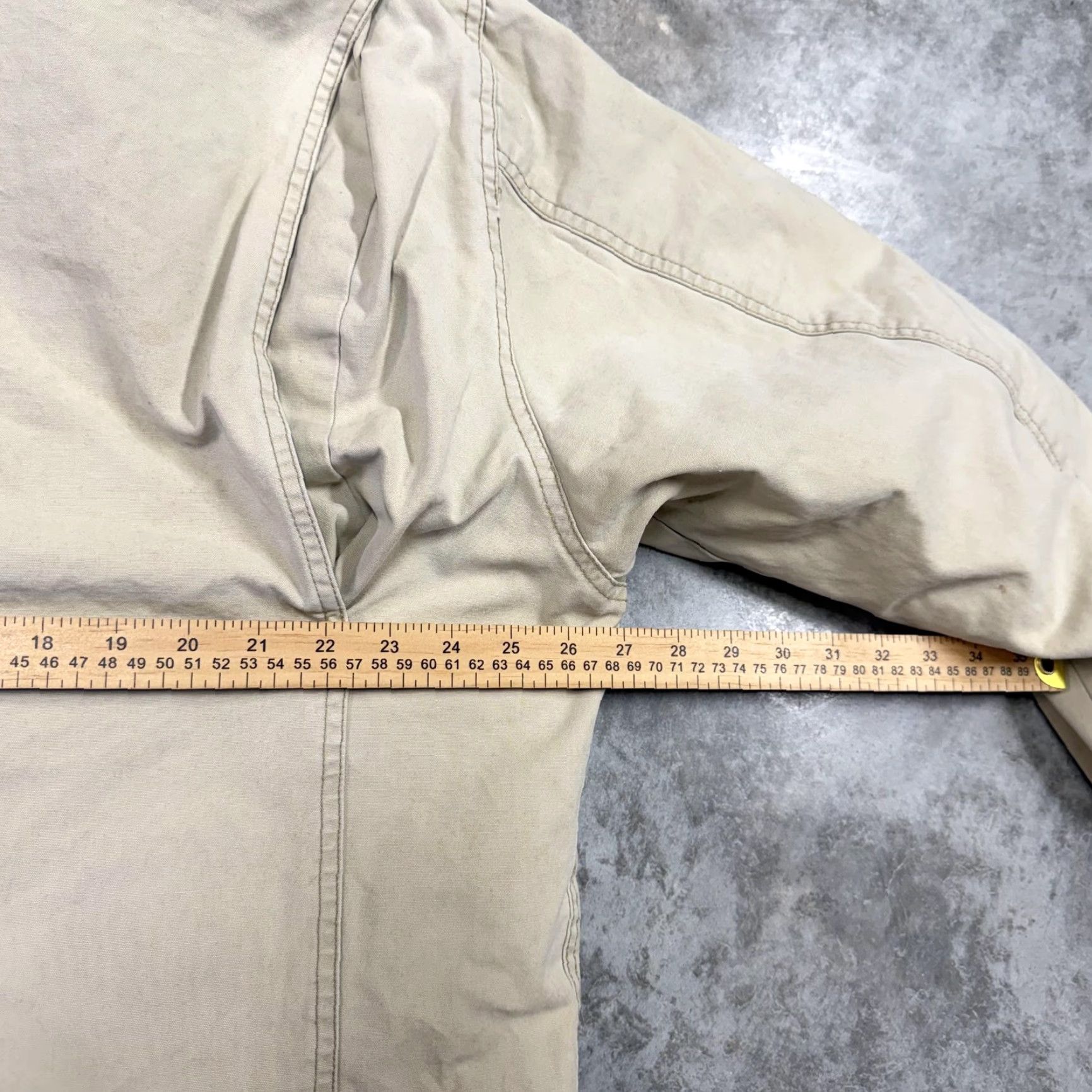 Gap VINTAGE Gap Jacket Mens XL Beige Canvas Chore Coat Leather Collar Workwear Size US XL / EU 56 / 4 - 7 Thumbnail