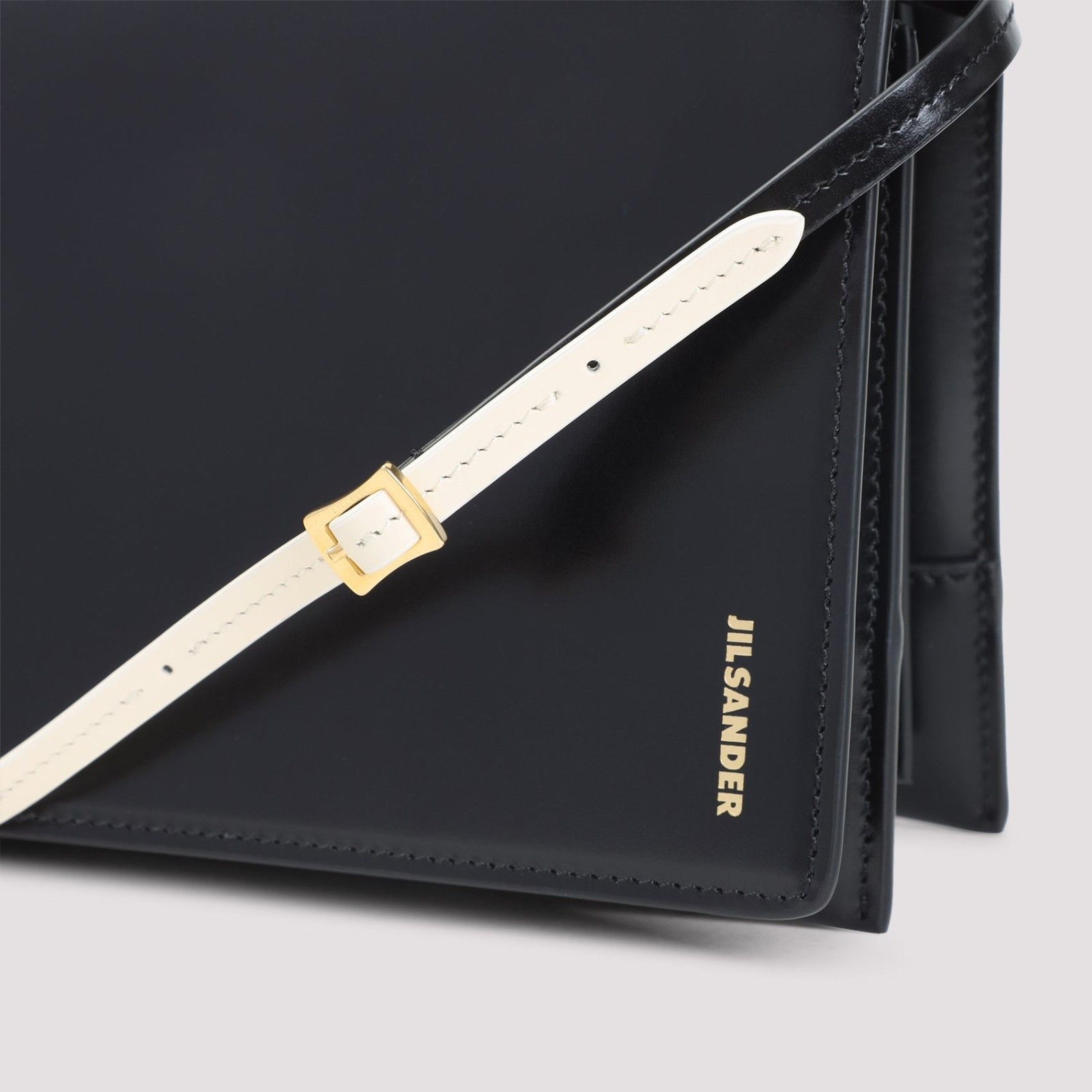 Jil Sander JIL SANDER File Black Leather Shoulder Bag New/Authentic Size ONE SIZE - 3 Thumbnail