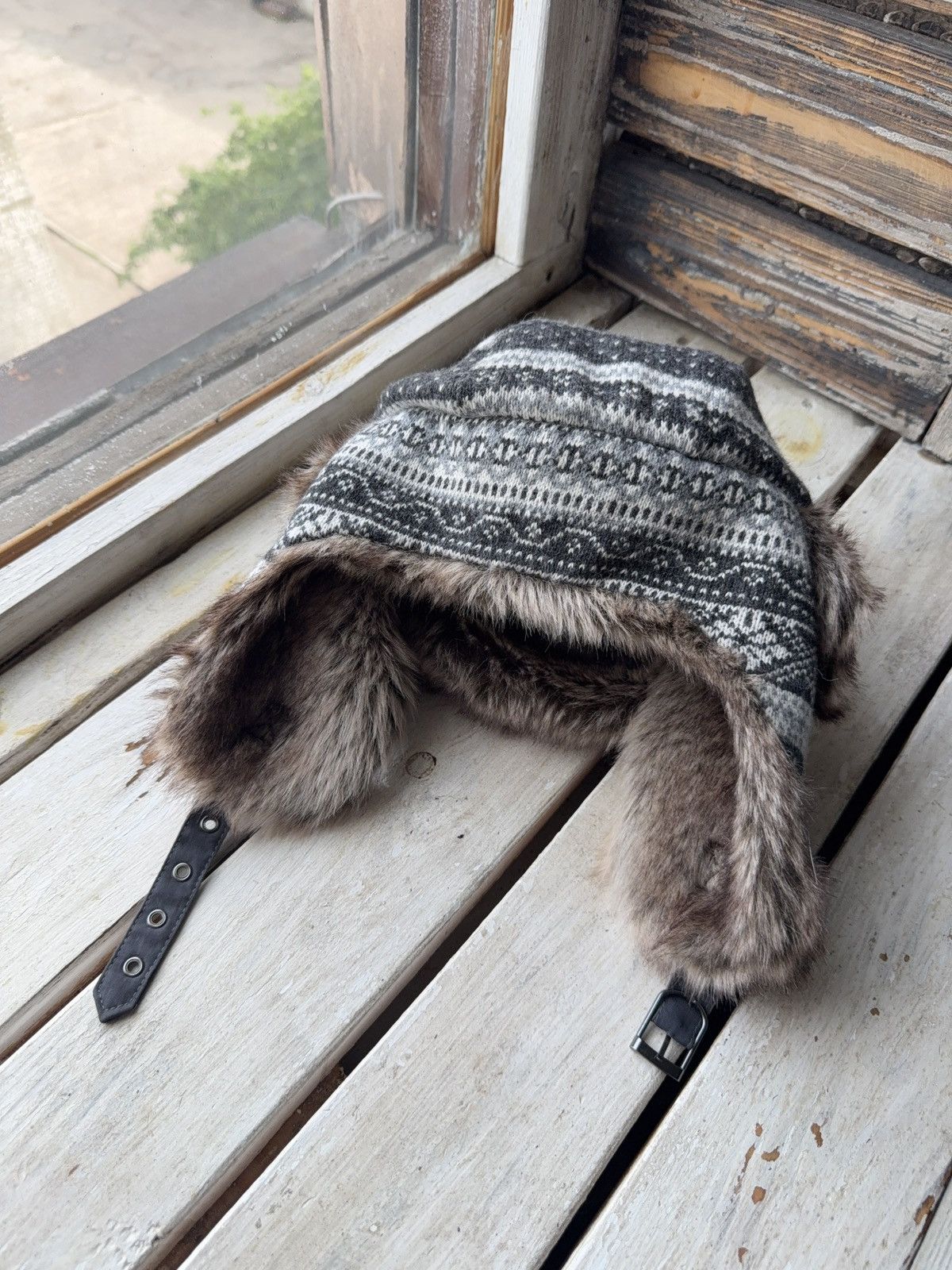 Japanese Brand × Vintage Y2K Vintage Fuzzy Hat Mohair knit Ushanka Beauty Beast Size ONE SIZE - 6 Thumbnail