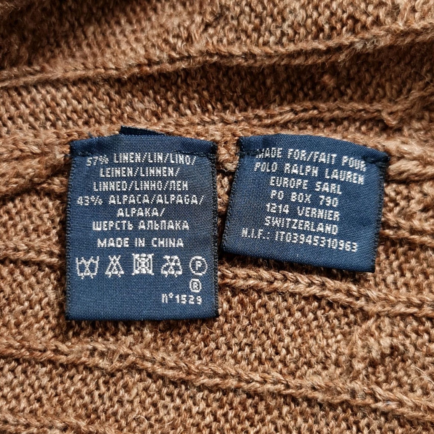 Ralph Lauren Ralph Lauren Womens Cardigan Brown XS Waterfall Cable Knit Linen Alpaca Size XS / US 0-2 / IT 36-38 - 5 Thumbnail