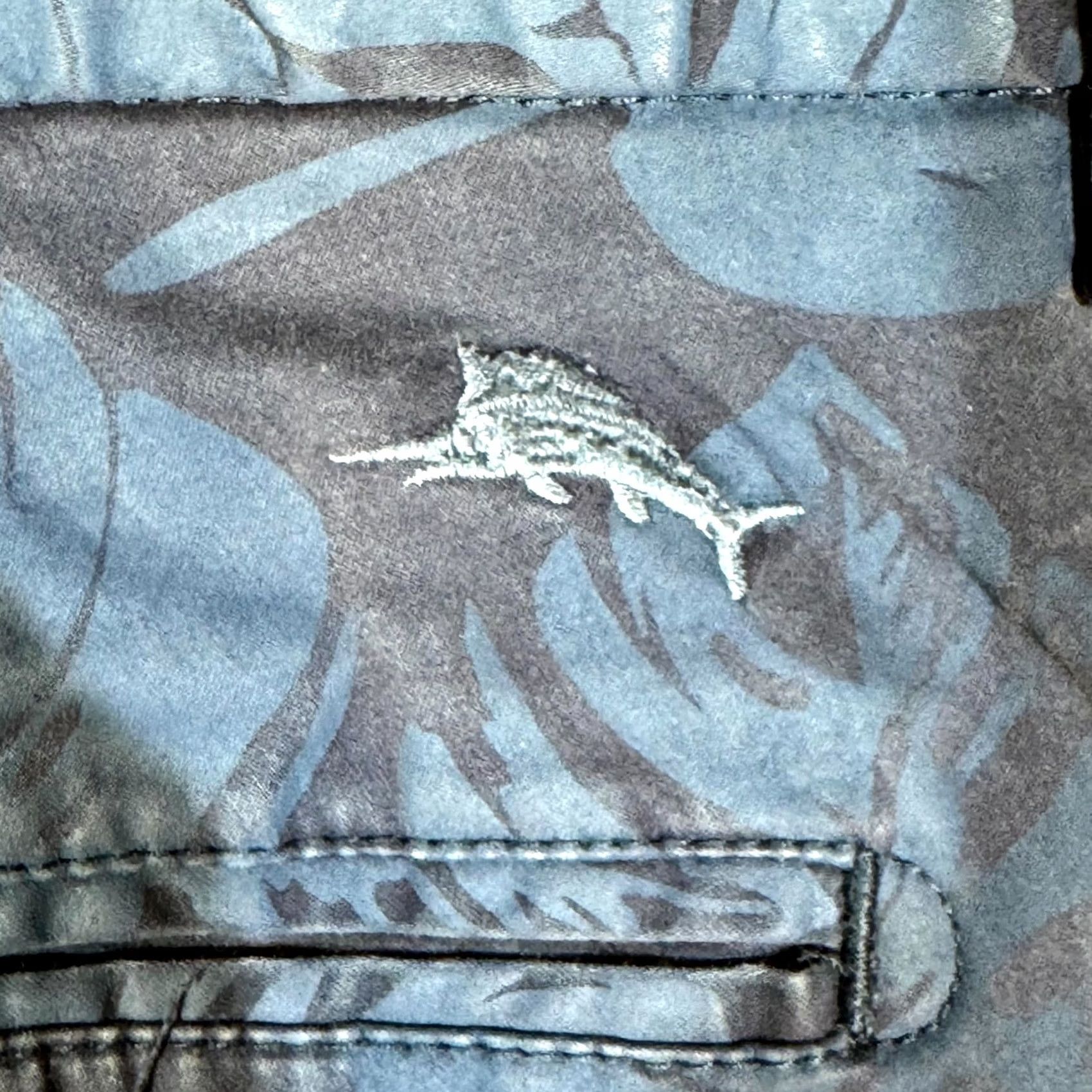 Tommy Bahama Tommy Bahama Shorts Mens Chino 40 Blue Leaf Print Mid-Rise Flat Front Casual Travel Size US 40 / EU 56 - 3 Thumbnail