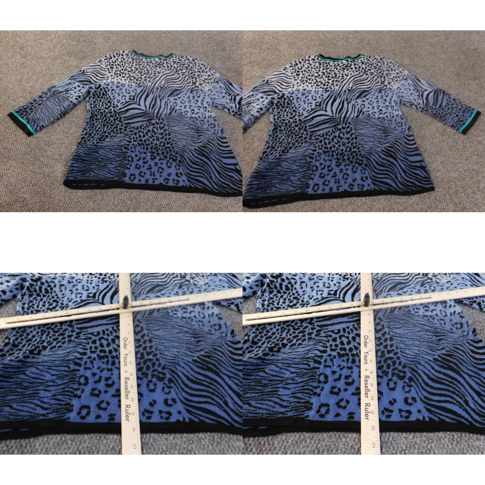 Vintage Alfred Dunner Sweater Womens Pullover L Blue Geometric Raglan Sleeve Crew Neck Modern American Knit Geometric Pattern Casual Size L / US 10 / IT 46 - 8 Thumbnail
