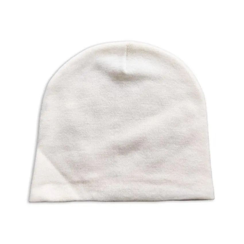 Japanese Brand Anime Girl Target Graphic No Cuff Beanie Hat White Size ONE SIZE - 2 Thumbnail