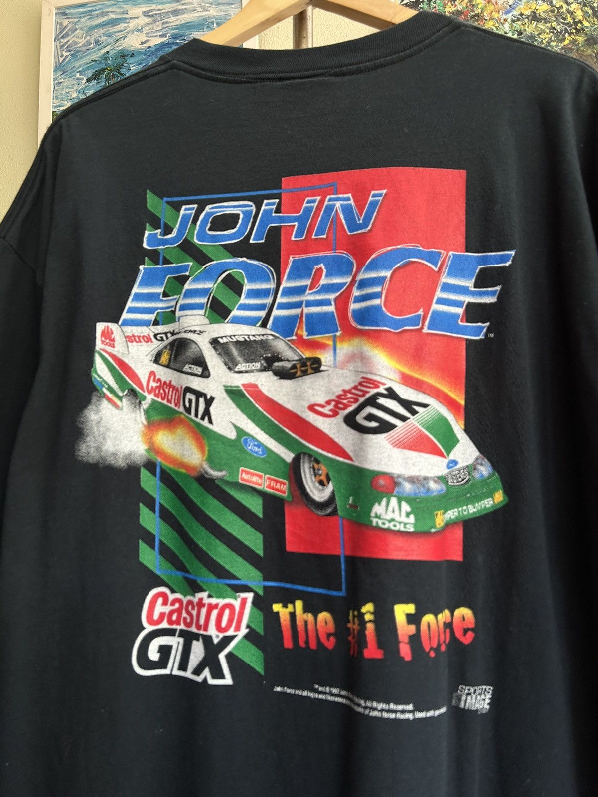 NASCAR 1997 John Force Racing Team Tshirt Size US XXL / EU 58 / 5 - 4 Thumbnail