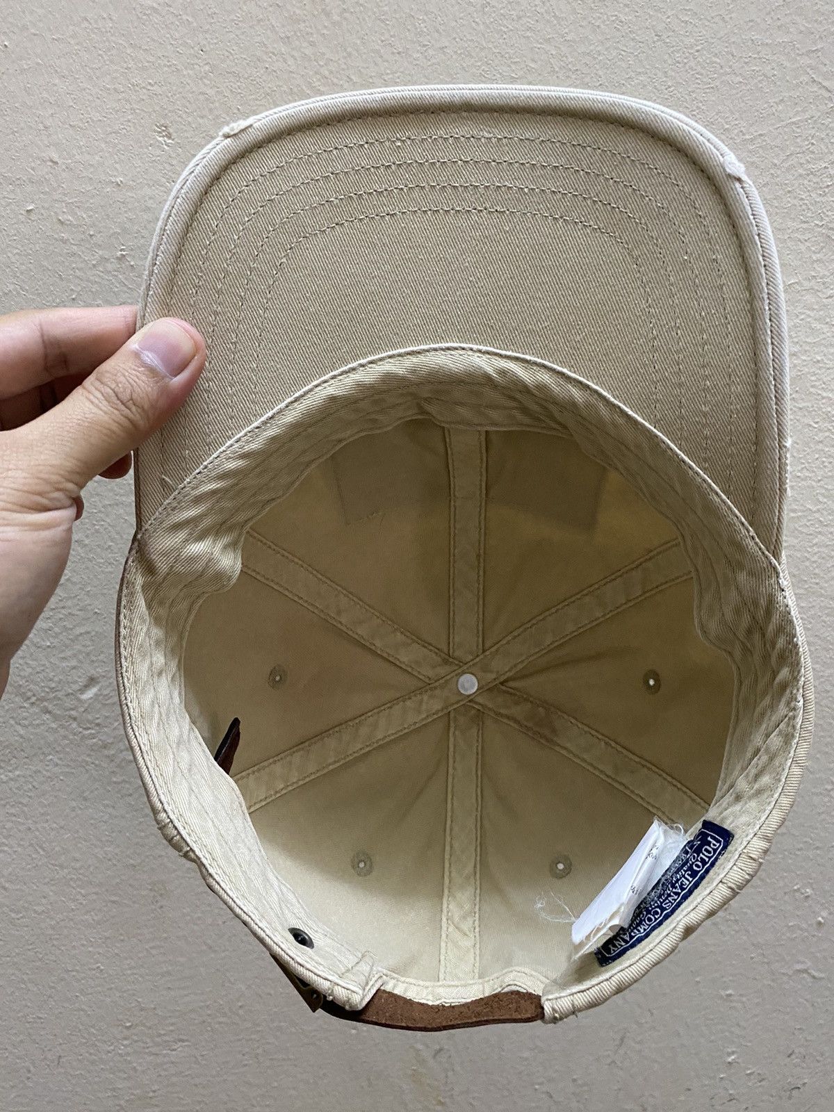 Polo Ralph Lauren Y2K Vintage Polo Jeans Company Beige Cap Size ONE SIZE - 4 Thumbnail