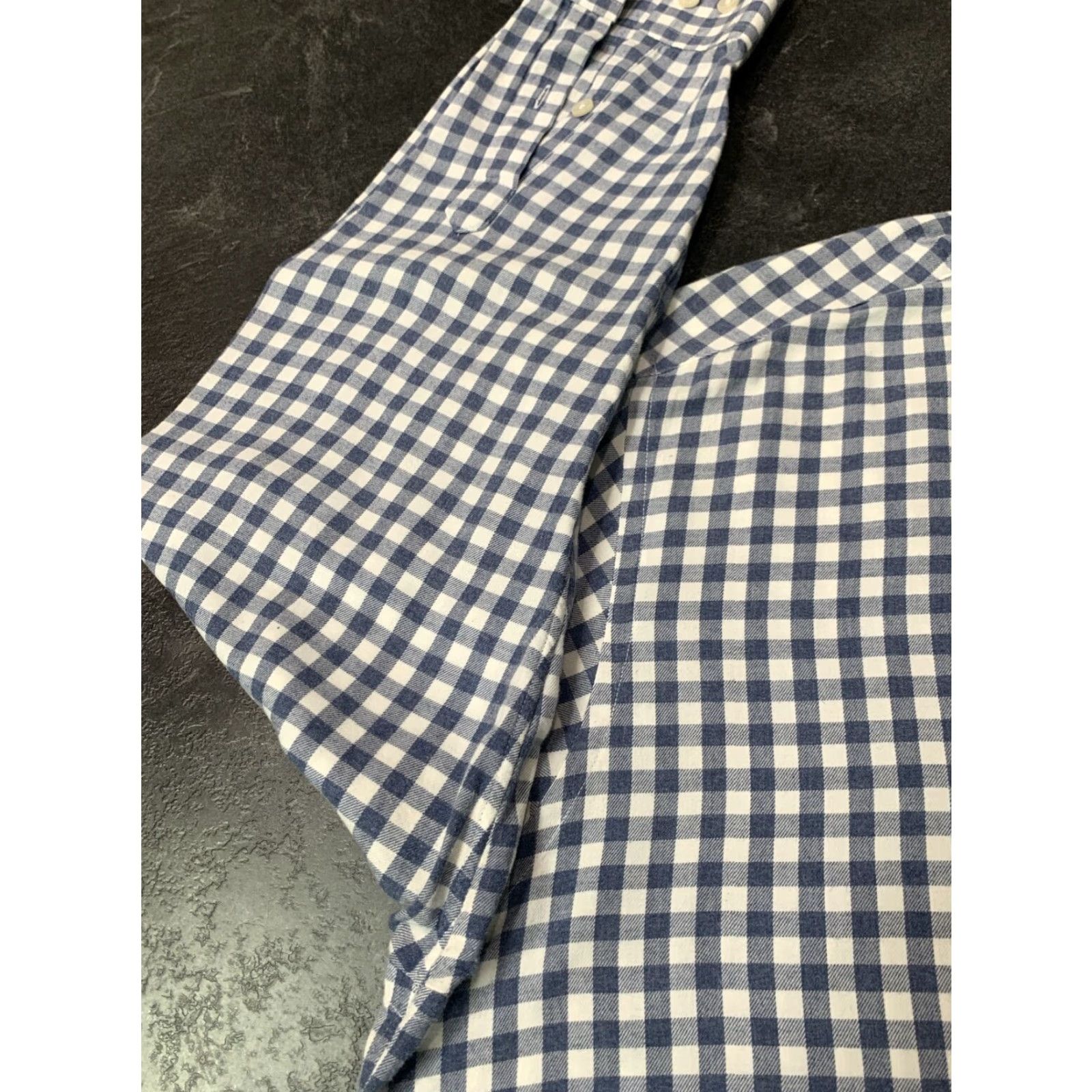 Vintage STANTT Men's Blue Plaid Classic Fit Long Sleeve Dress Shirt Large Size US L / EU 52-54 / 3 - 5 Thumbnail