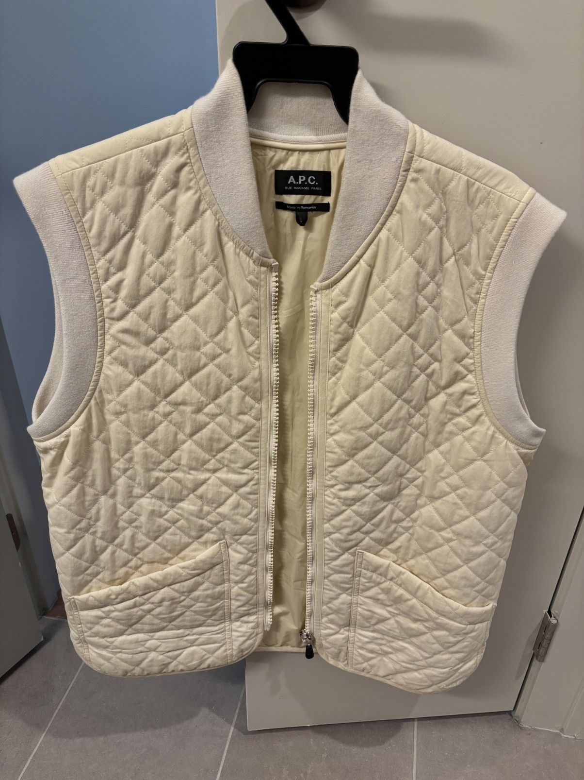 A.P.C. A.P.C. Quilted Zipped Vest Size US L / EU 52-54 / 3 - 4 Thumbnail