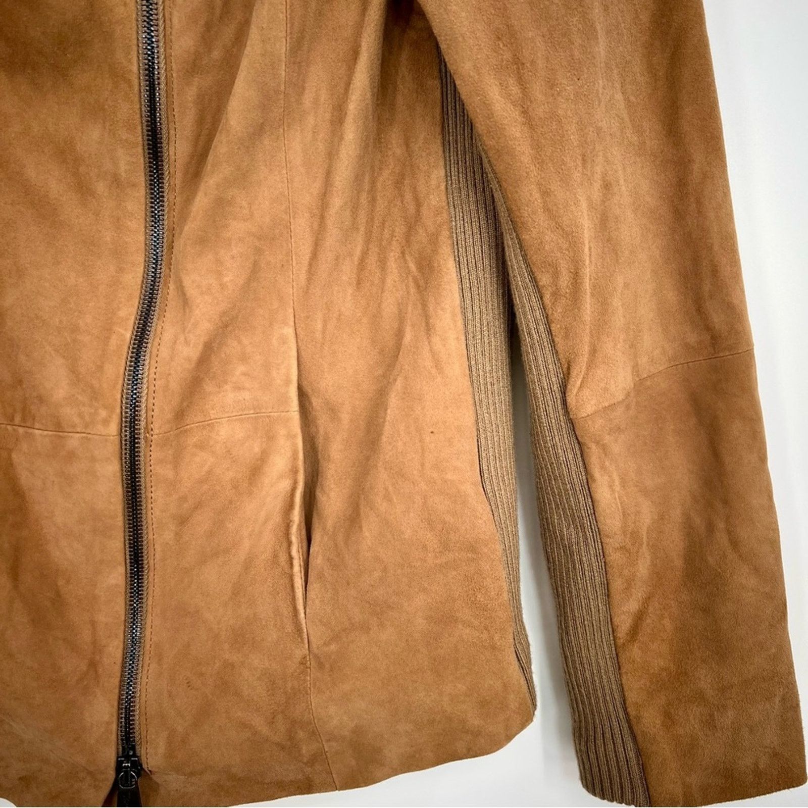 Vince Vince Goat Leather Zip Up Suede Jacket Motorcycle Biker L Size L / US 10 / IT 46 - 7 Thumbnail