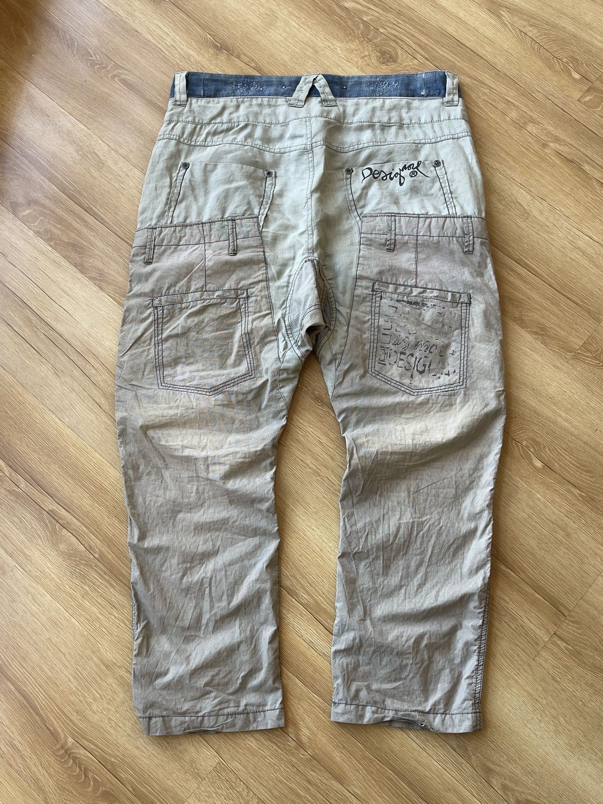 Desigual Desigual Multi-Pocket Patchwork Linen Blend Pants Size 46 Size US 38 / EU 54 - 4 Thumbnail