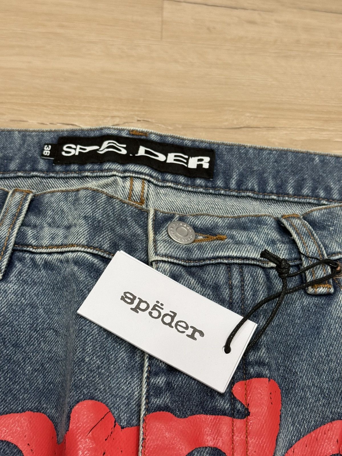 Sp5der Sp5der Worldwide v3 Indigo Denim Jeans Size US 36 / EU 52 - 11 Thumbnail