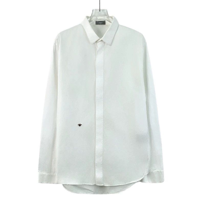 Dior Dior Size 41 White bee embroidered cotton lapel long-sleev Size US XXS / EU 40 - 1 Thumbnail