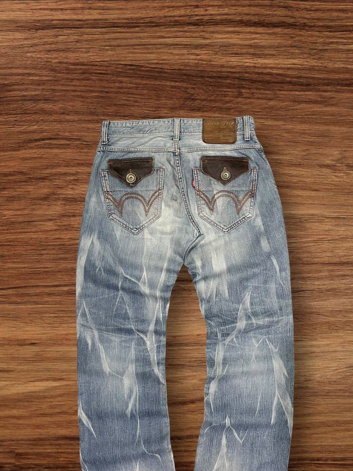 Edwin Vintage Japanese Brand Edwin Blue Way Distressed Loose Jeans Size US 32 / EU 48 - 5 Thumbnail