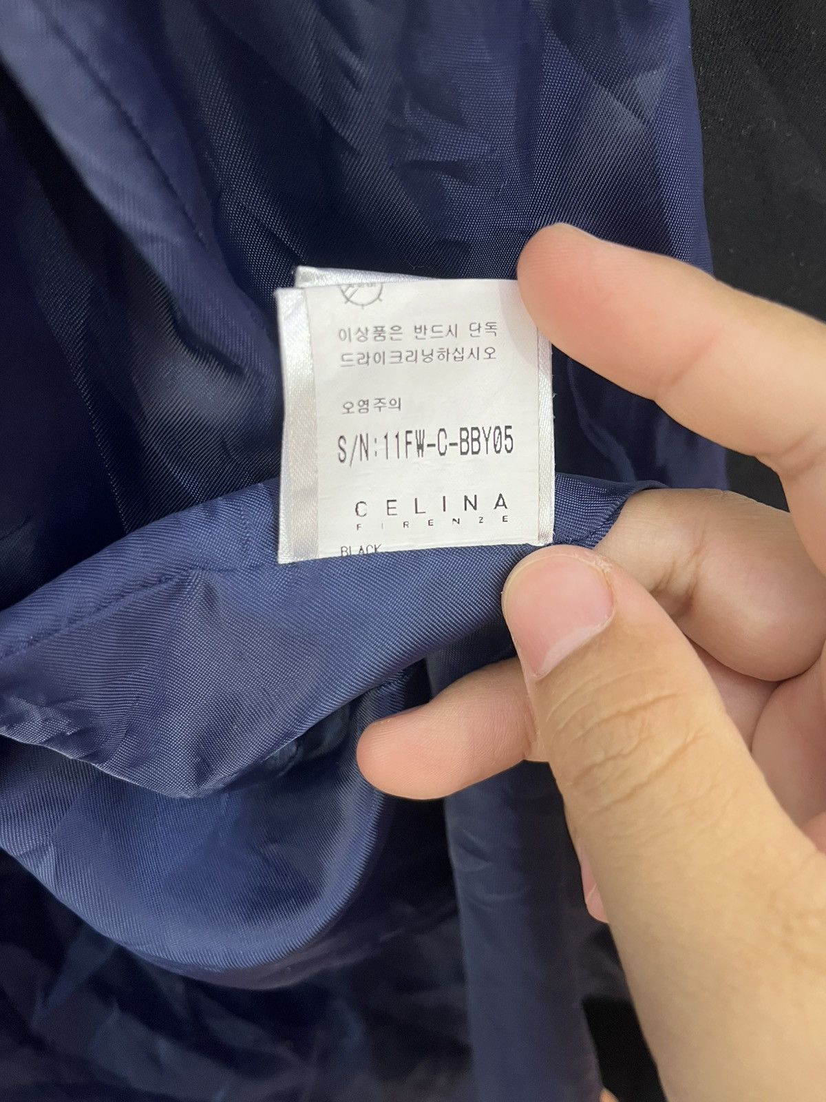 Japanese Brand Celina Firenze Black Double Breasted Trench Coat Size XS / US 0-2 / IT 36-38 - 11 Thumbnail