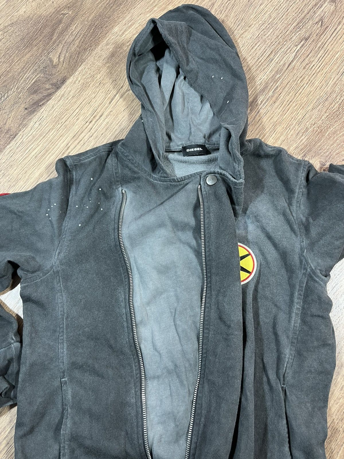 Diesel Vintage Diesel Distressed Zip Hoodie Rare Size US S / EU 44-46 / 1 - 7 Thumbnail