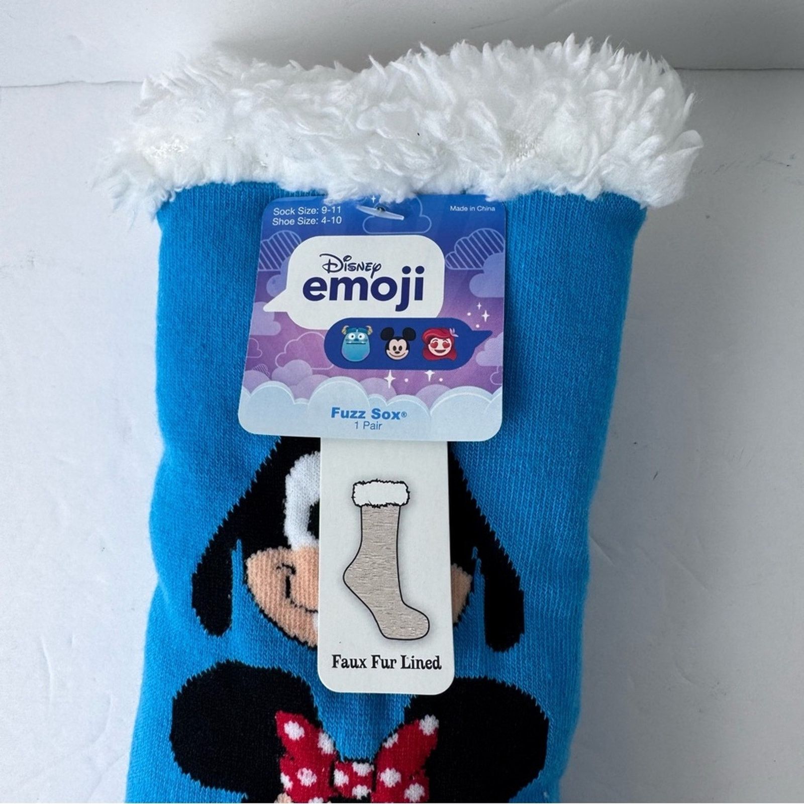 Disney Disney Mickey Minnie Pluto Donald Fur Lined Socks W 4-10 Size ONE SIZE - 10 Thumbnail
