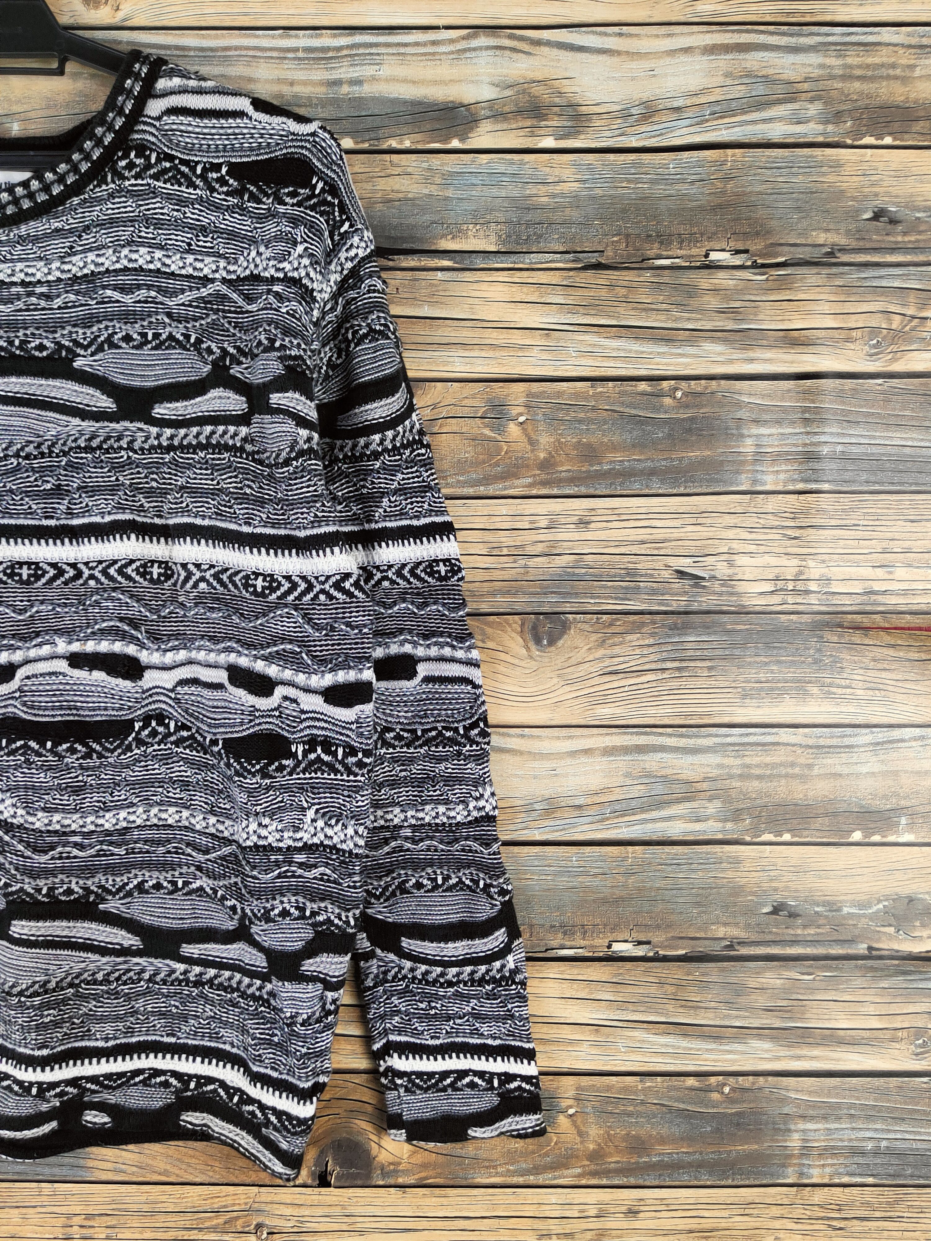 monkey time DL Monkey Time Black White Knitwear Sweatshirts #46-1014 Size M / US 6-8 / IT 42-44 - 5 Thumbnail