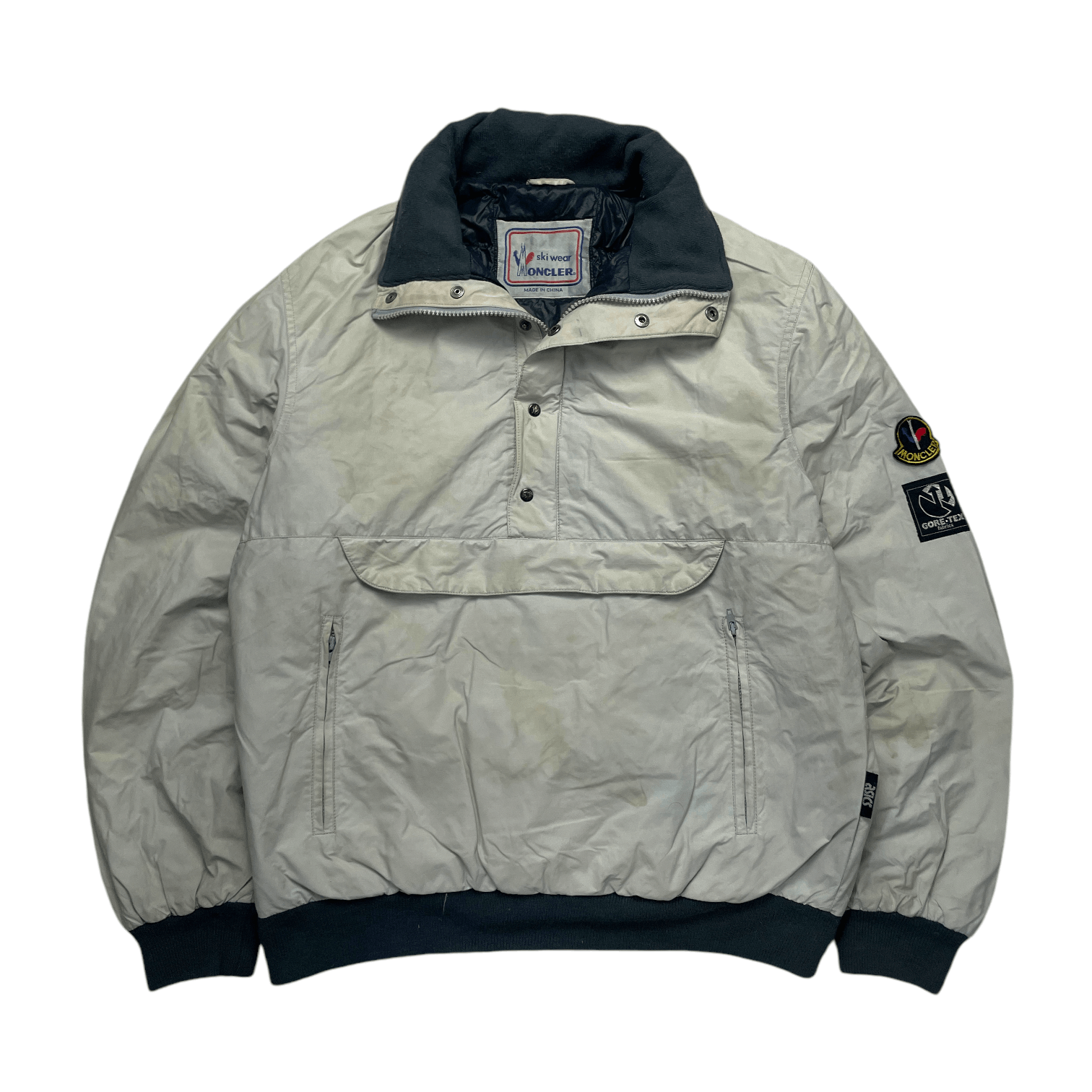 Moncler Vintage Moncler Goretex Half Zip Cagoule Puffer Jacket Size US S / EU 44-46 / 1 - 1 Thumbnail
