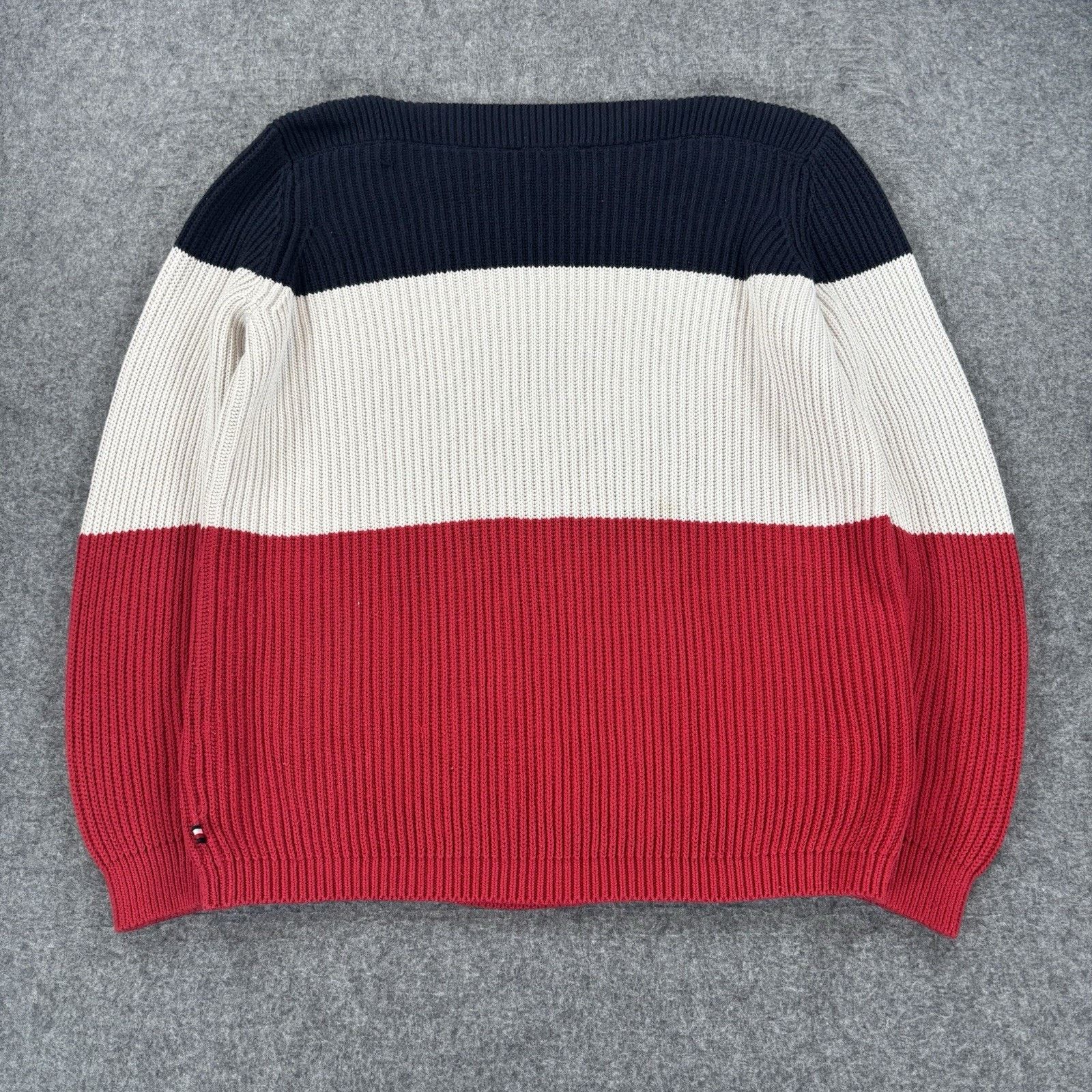 Tommy Hilfiger Tommy Hilfiger Sweater Women XL Cable Knit Colorblock Cotton Size XL / US 12-14 / IT 48-50 - 6 Thumbnail