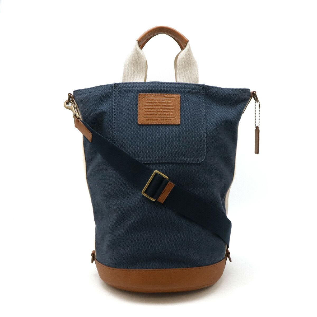 Coach Coach Canvas Heritage Solid 2Way Tote Bag F71272 Canvas Tote Bag F71272 in Blue, Men's