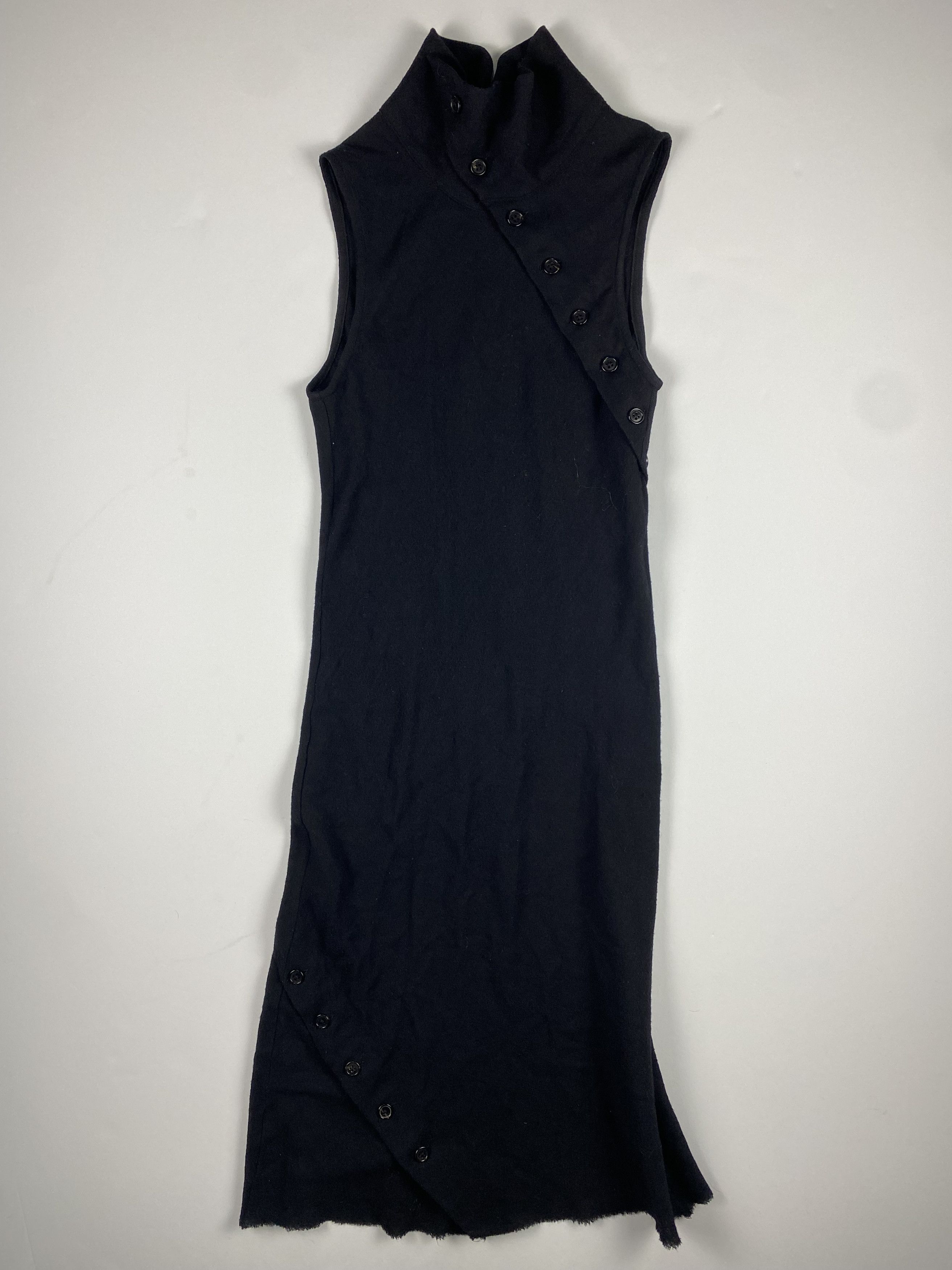 image of Ann Demeulemeester Knitted Button Dress in Black, Women's (Size XS)