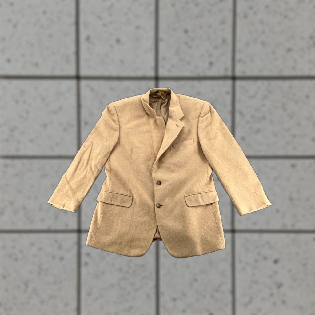 VINTAGE Brooks Brothers Camel Hair Blazer Men 44 Brown Suit Jacket