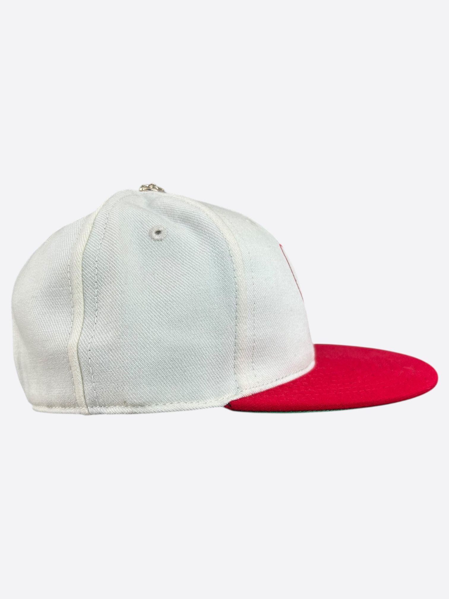 Chrome Hearts Chrome Hearts White & Red Heart Logo Fitted Hat Size ONE SIZE - 2 Thumbnail