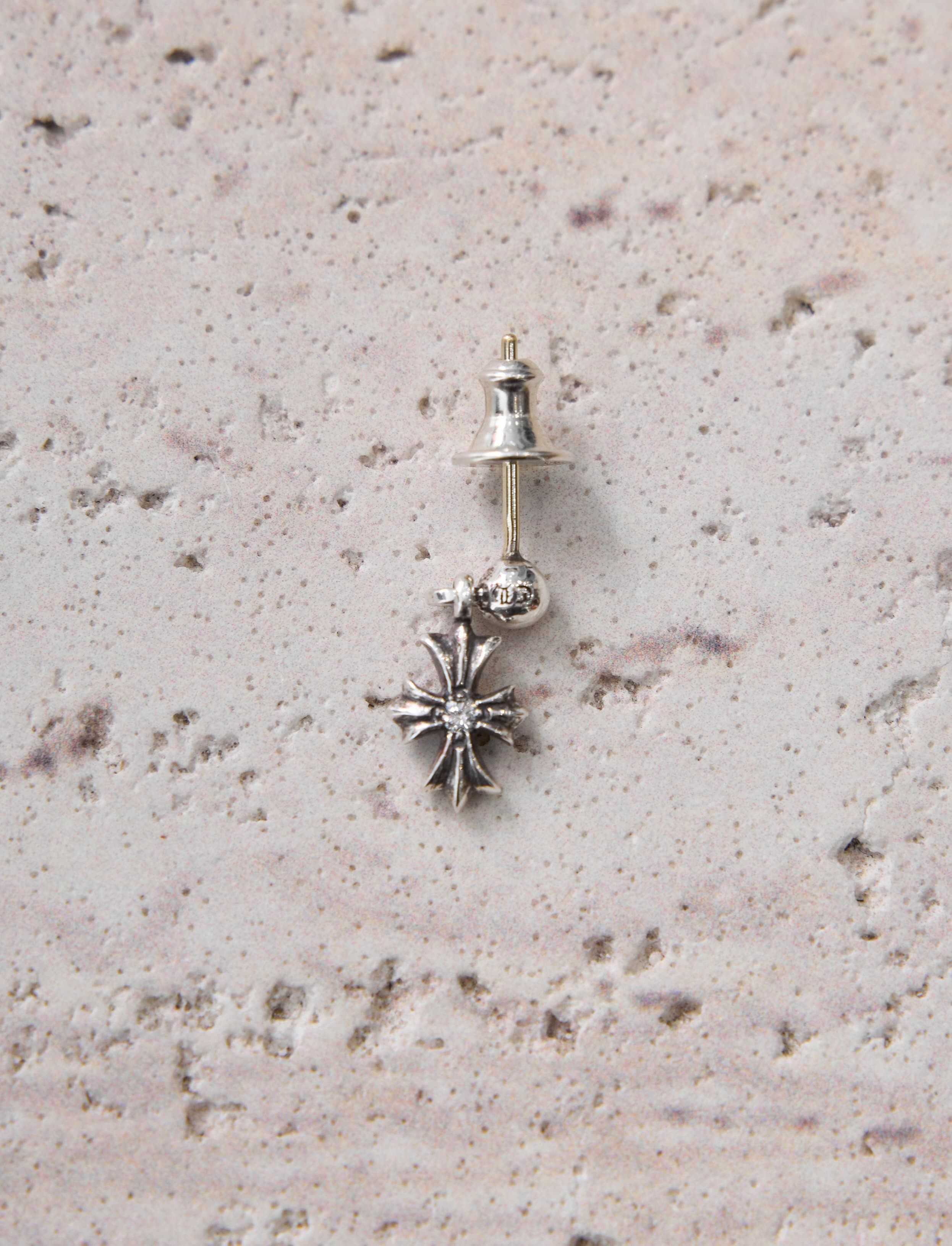 Chrome Hearts Chrome Hearts Tiny E silver diamond earring Size ONE SIZE - 1 Thumbnail
