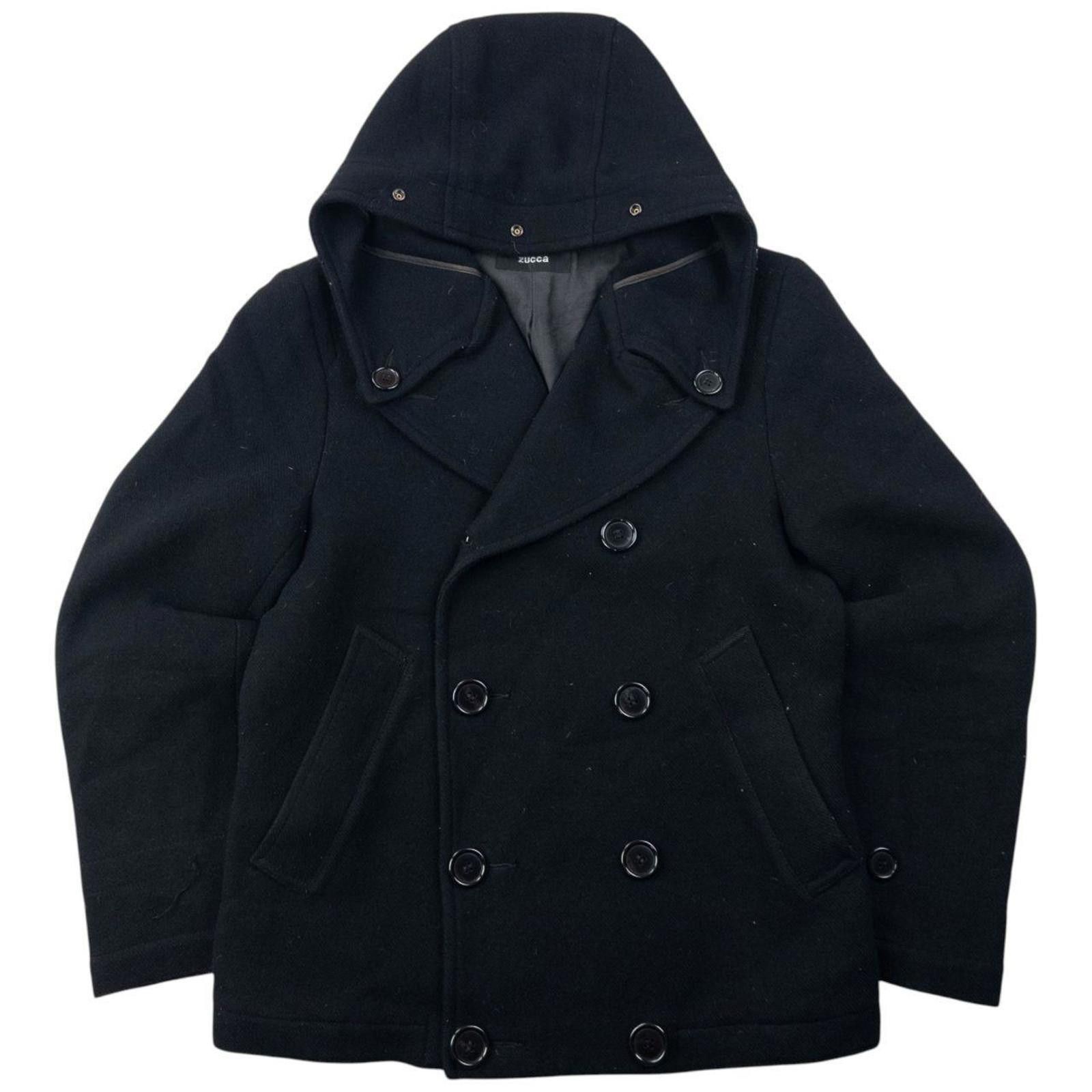 Zucca Vintage 90s Cabane De Zucca By Issey Miyake Peacoat Jacket S Size US S / EU 44-46 / 1 - 1 Thumbnail