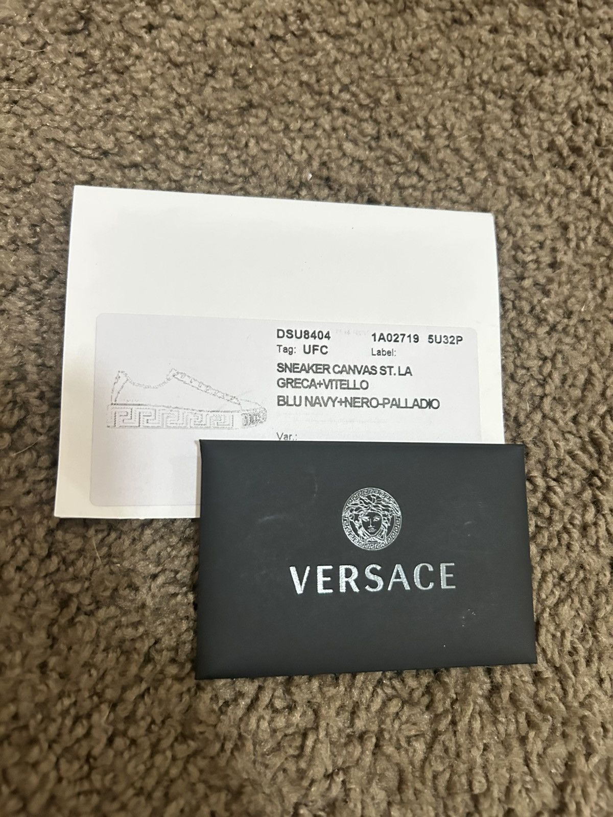 Versace Versace Greca Canvas Blue/Black Size US 12 / EU 45 - 9 Thumbnail
