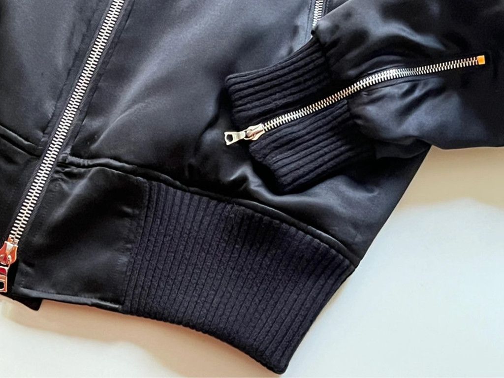 Amiri Amiri Black Silk Bomber Jacket Size US M / EU 48-50 / 2 - 5 Thumbnail