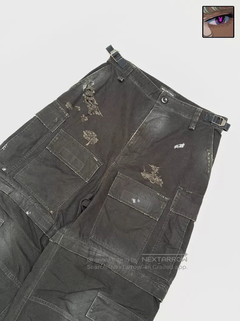 Balenciaga Balenciaga size XXS Distressed hidden zipper casual pants Size US 27 - 4 Thumbnail