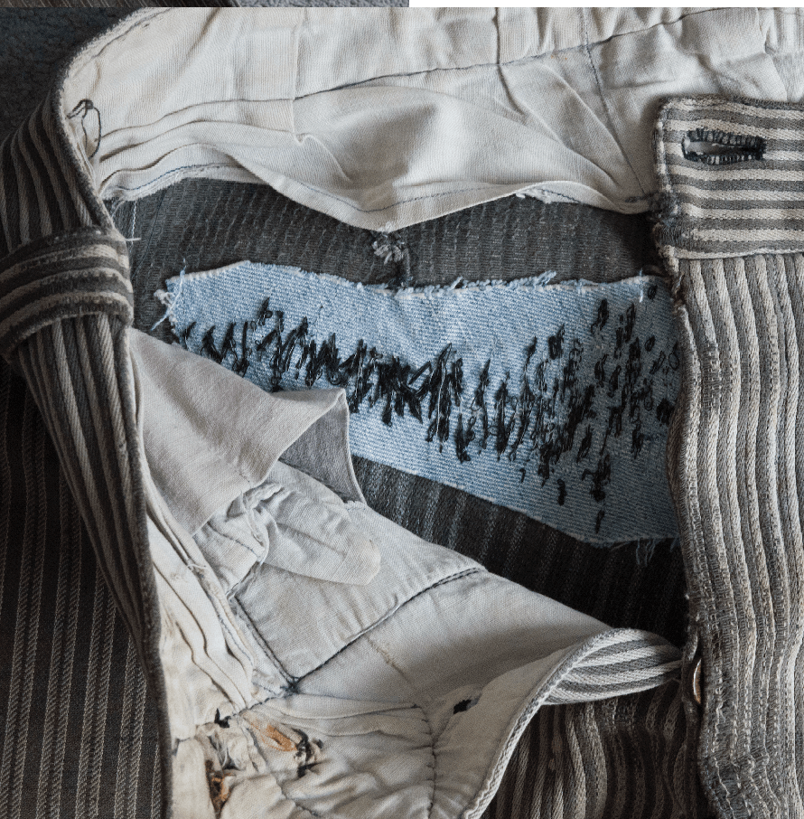 Other 1940s European Striped Patchwork Pants Size US 31 - 5 Thumbnail