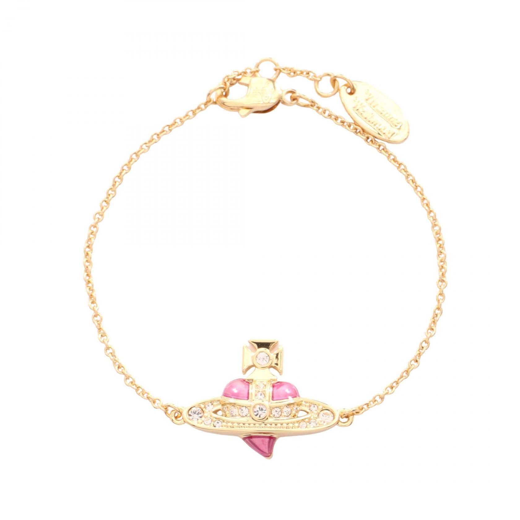 Vivienne Westwood Vivienne Westwood Vivienne Westwood NEW DIAMANTE HEART Bracelet Metal Bracelet 6102021T02R927 DUTY FREE for USA Size ONE SIZE - 1 Thumbnail